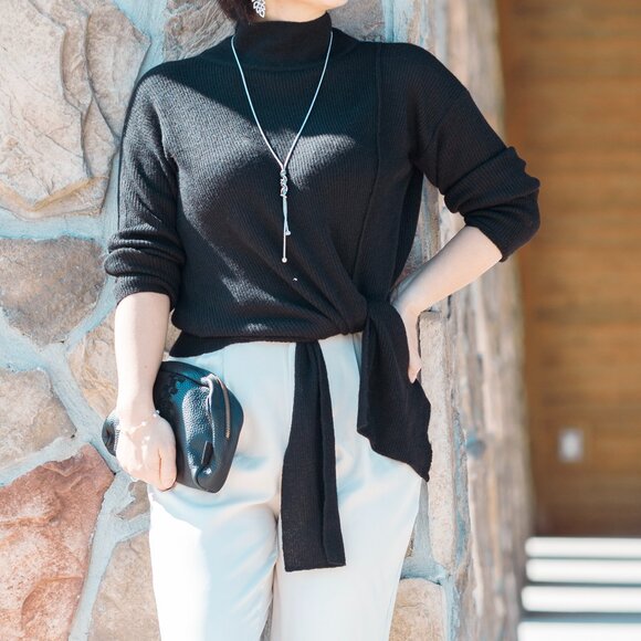 Black Alpaca Turtleneck - Picture 1 of 2